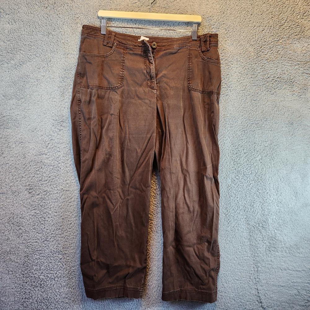 JMS Just‎ my Size Pants Womens 18W (Fits 36x28) Brown Straight Leg Corduroy